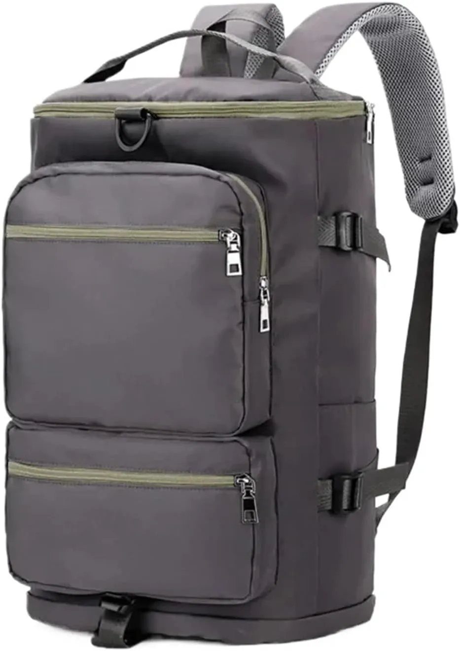 Ultralight Camping Backpack Outdoor Sports Bags Mountain Pocket Hiking Rucksack Daypack Traveling Cotton Canvas Bag(Gray)