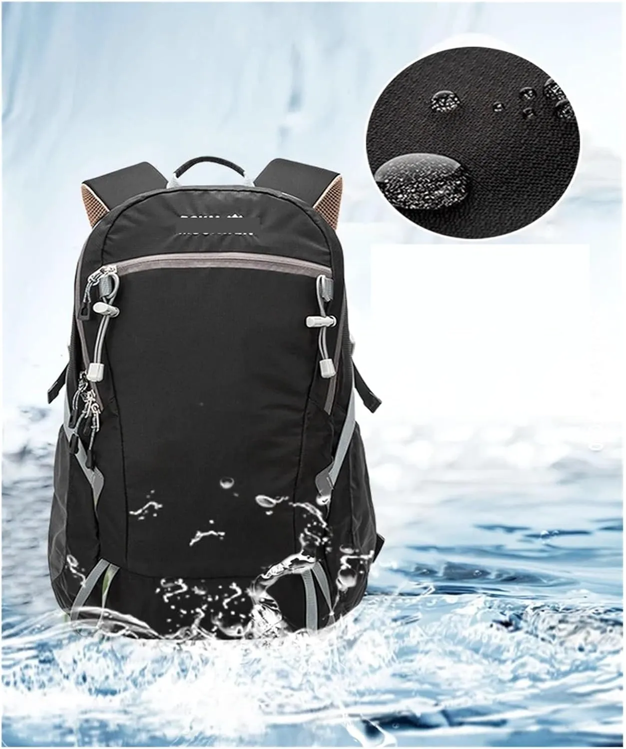 Ultralight Camping Backpack Outdoor Sports Bags Mountain Pocket Hiking Rucksack Daypack Traveling Cotton Canvas Bag(L - Dark green)