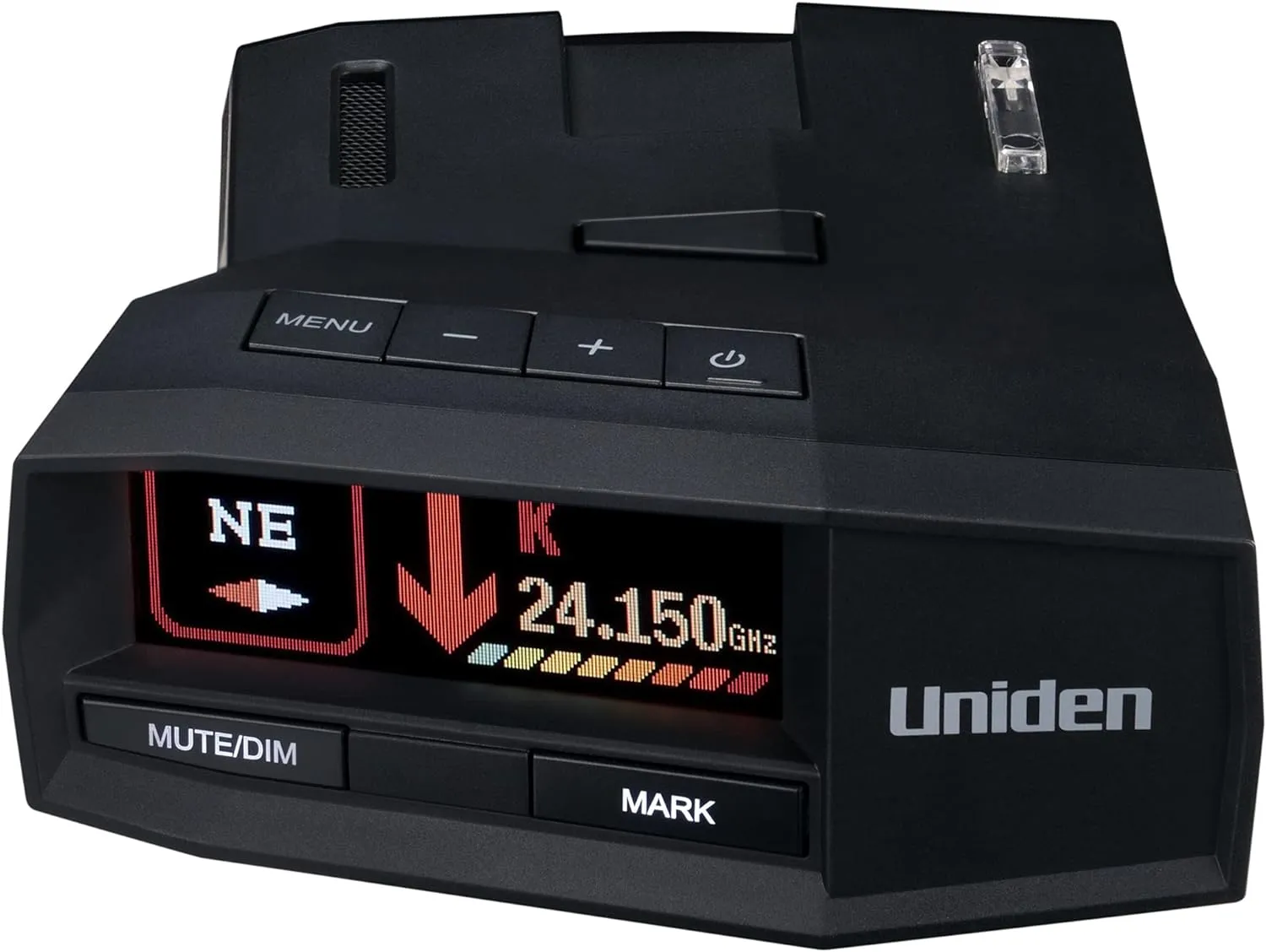 UNIDEN R8 Extreme Long-Range Radar/Laser Detector, Dual-Antennas Front & Rear Detection w/Directional Arrows, Built-in GPS w/Real-Time Alerts, Voice Alerts, Red Light Camera,Speed Camera Alerts,Black