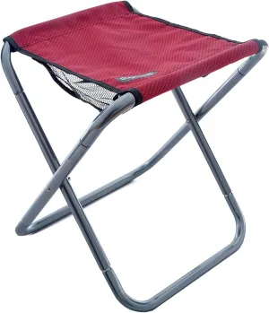 UNISTRENGH Folding Camping Stool Aluminum Alloy Portable Lightweight Camp Chair for Outdoor Drawing Picnic Fishing Hunting Hiking BBQ (Red)
