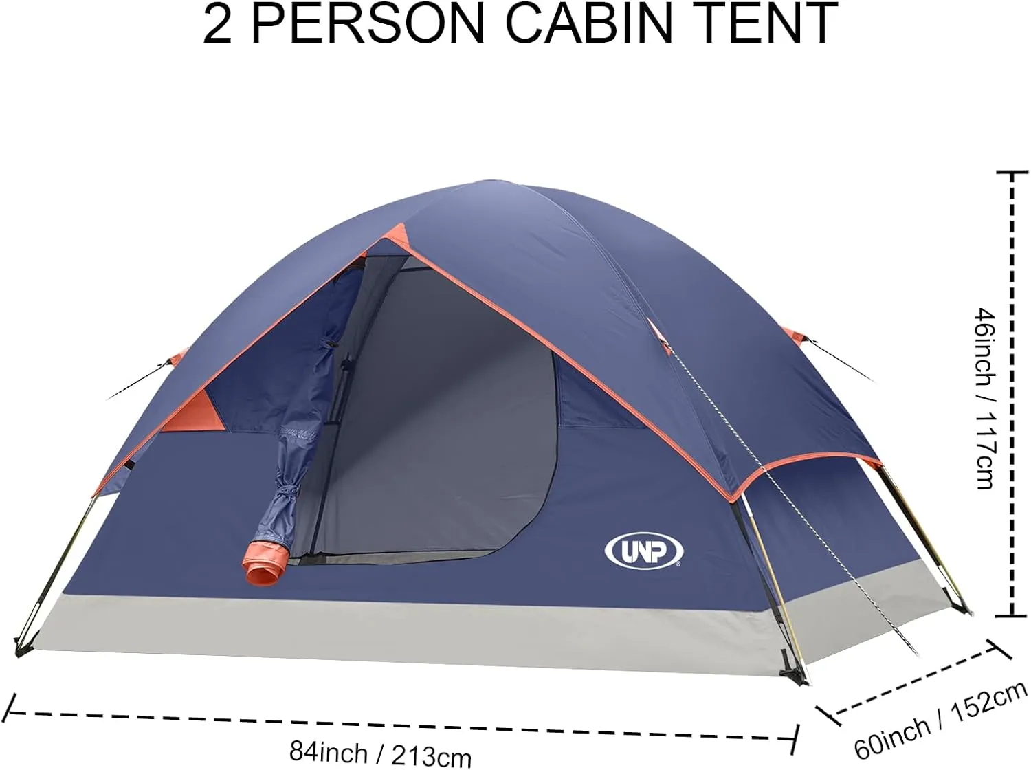 UNP Camping Tent 2/3/4/6 Person Dome Tent, Easy to Set Up for Camping, Lightweight Camping Tent, Portable Camping Tent for Outdoor and Backpacking Beaches