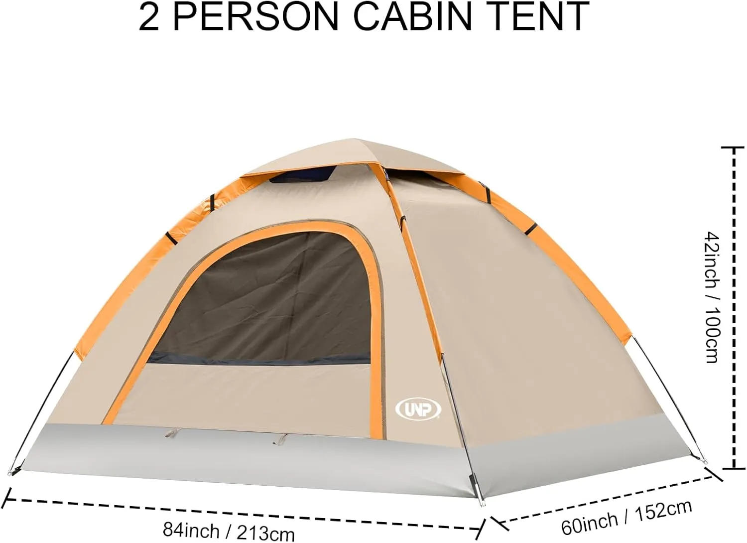 UNP Camping Tent 2/3/4/6 Person Dome Tent, Easy to Set Up for Camping, Lightweight Camping Tent, Portable Camping Tent for Outdoor and Backpacking Beaches