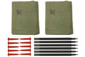 US Military OD Shelter Half Pup Tent
