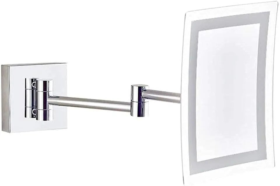 Vanity Mirror, Makeup Mirror Vanity Mirror Wall Mounted Makeup Mirror,HD Fill Light Folding LED Vanity Mirror Single-Sided Magnification for Dressing Tables Bedroom Cosmetic Mirror