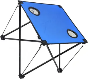 VANZACK Portable Folding Camping Table with Cup Holders Ultralight Legs Up Design for for Outdoor Picnics Beach and