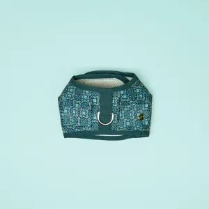 Velcro Harness - Turquoise Moroccan Print
