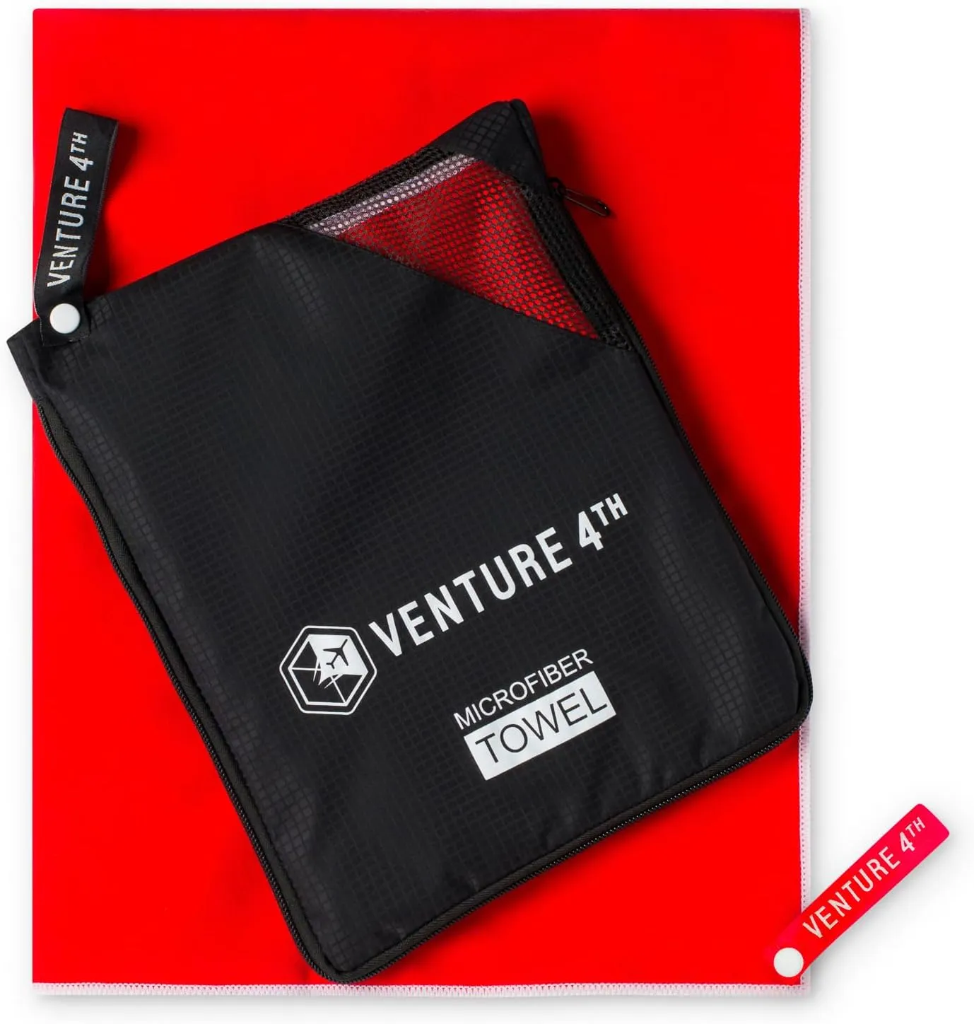 VENTURE 4TH Quick Dry Travel Towel - Fast Drying Ultra Soft Microfiber Towels - Essential for Camping, Backpacking, Yoga, Swimming, Gym, Sports and Beach - 3 Compact Sizes