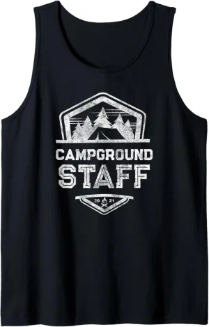 Vintage CAMPGROUND STAFF Campsite Host Team Camp Hosting Tank Top