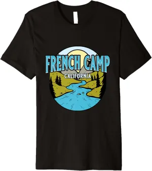 Vintage French Camp, California River Valley Souvenir Print Premium T-Shirt