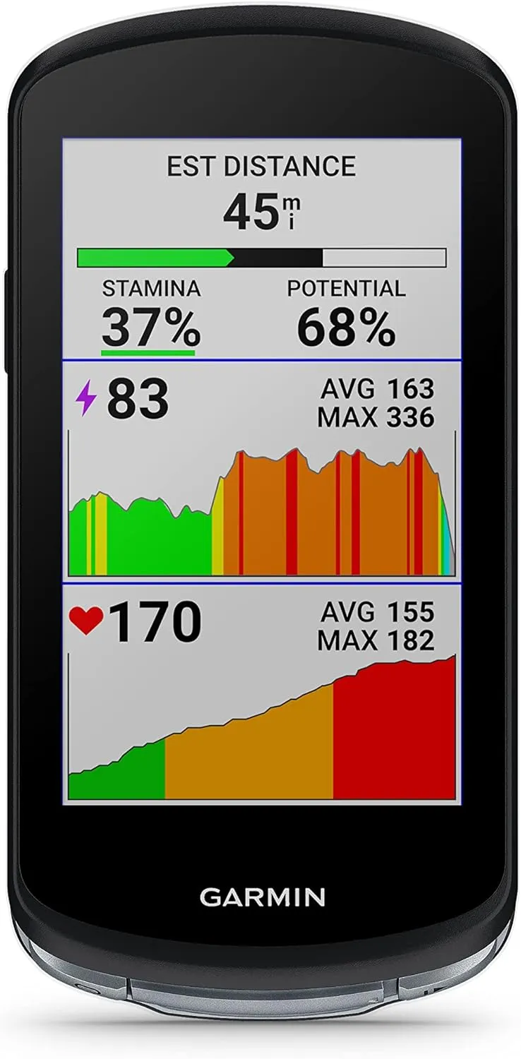 Wearable4U - Garmin Edge 1040 GPS Cycling Computer with Solar Charging Capabilities, On and Off-Road with E-Bank Bundle
