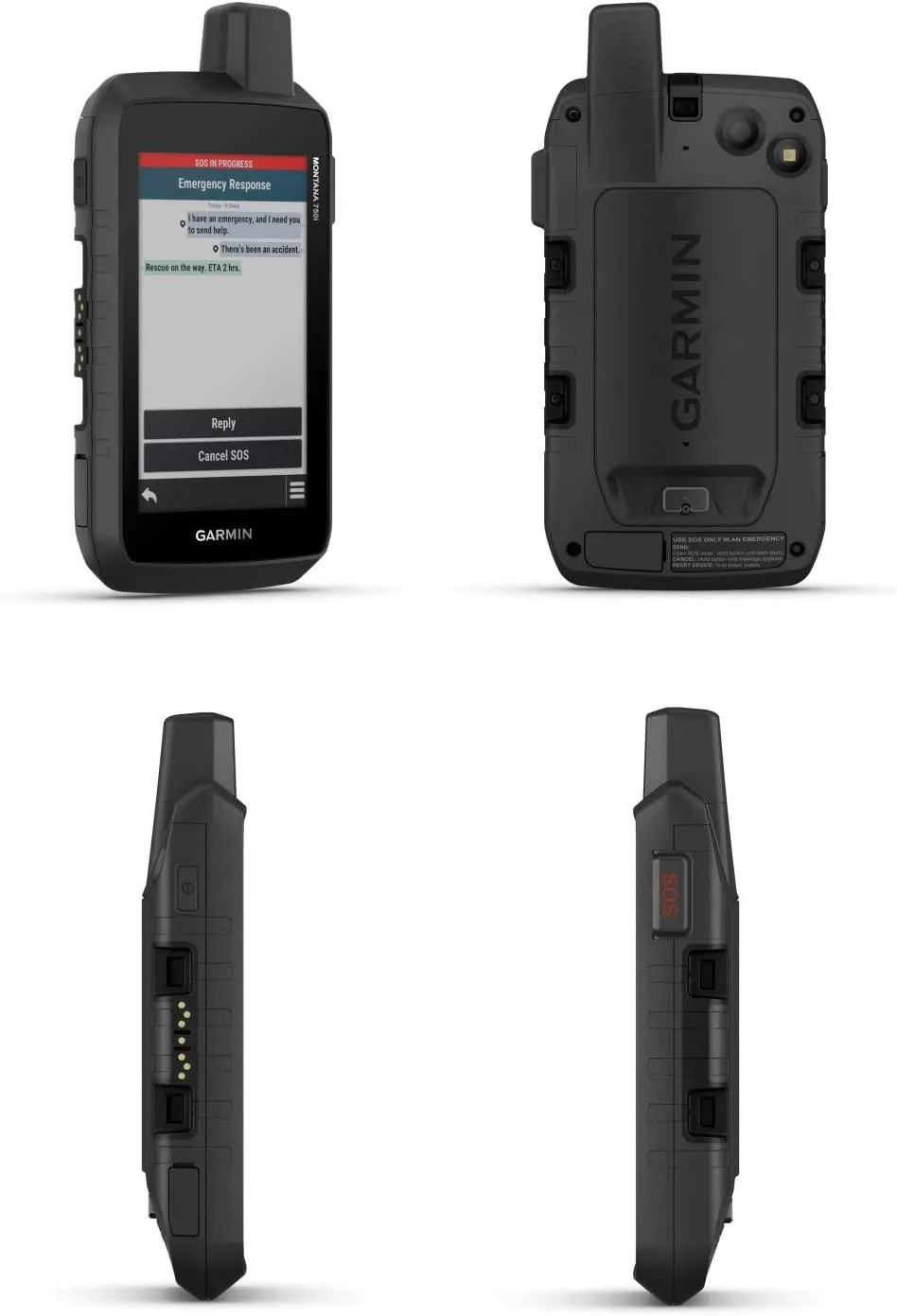 Wearable4U - Garmin Montana 750i Rugged GPS Touchscreen Navigator with 8 Megapixel Camera with Ultimate Black Earbuds with Charging Case Bundle