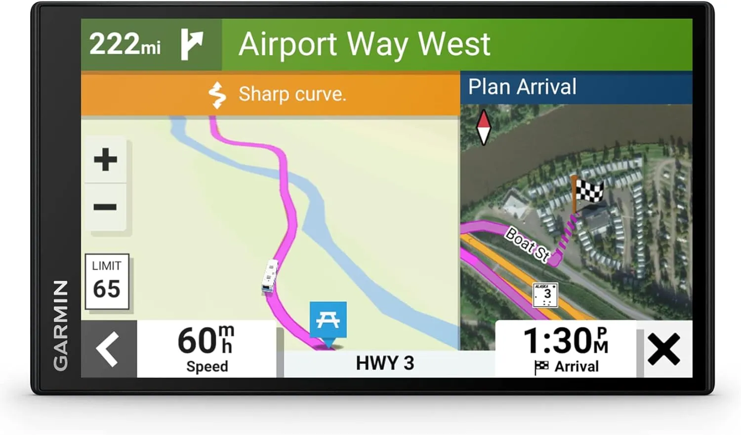 Wearable4U - Garmin RV 795 GPS Navigator, Large, Easy-to-Read 7, Custom RV Routing, High-Resolution Birdseye Satellite Imagery with Power Pack Bundle