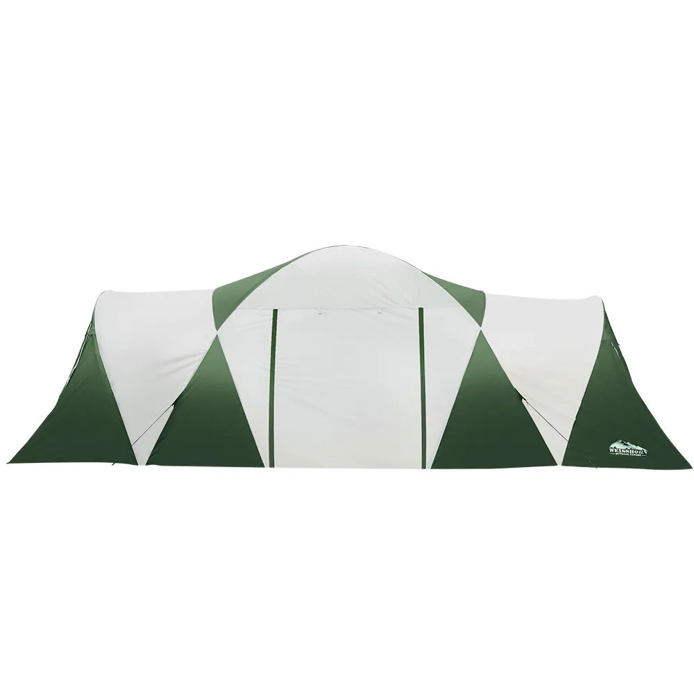 Weisshorn Family Camping Tent 12 Person Hiking Beach Tents (3 Rooms) Green-VIC_Rural