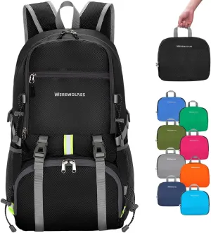WEREWOLVES 20/35L Lightweight Hiking Backpack, Ultralight Water Resistant Packable Daypack for Women Men
