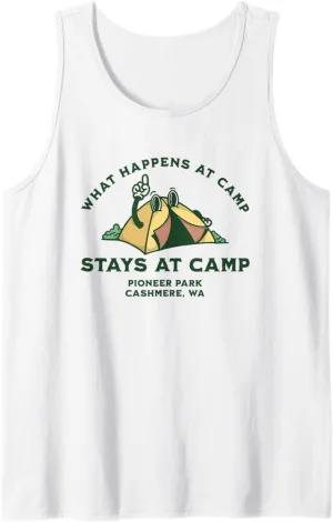 What Happens At Camp, Pioneer Park, Cashmere, WA Tank Top