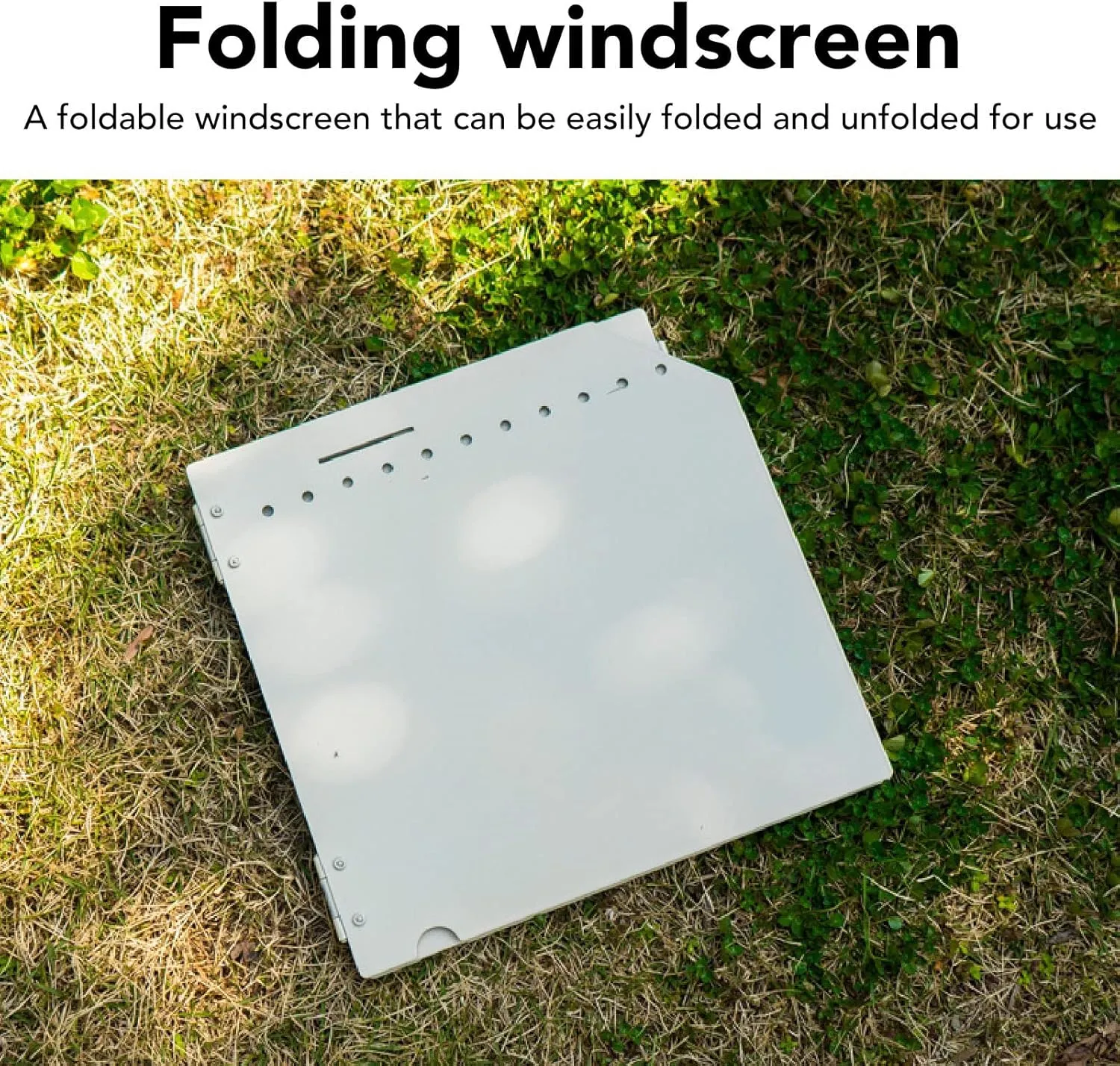 Windshield Iron Material for Picnic Folding Outdoor Stove Windscreen, Camp Stovefor Picnic (Beige)