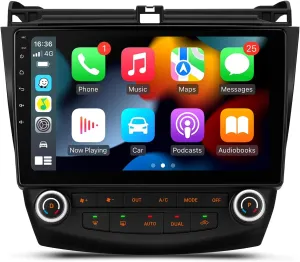 XTRONS for 2003 2004 2005 2006 2007 Honda Accord Radio, Android 13 Octa Core Car Stereo, 10.1 Inch IPS Touch Screen GPS Navigation for Car Bluetooth Head Unit Built-in DSP Car Play Android Auto 4G LTE