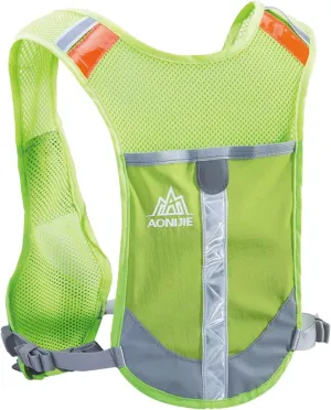 YAPJEB Ultralight Running Vest Women Men Reflective Breathable Hydration Backpack with Water Bottles for Hiking Camping Marathon Cycling Race