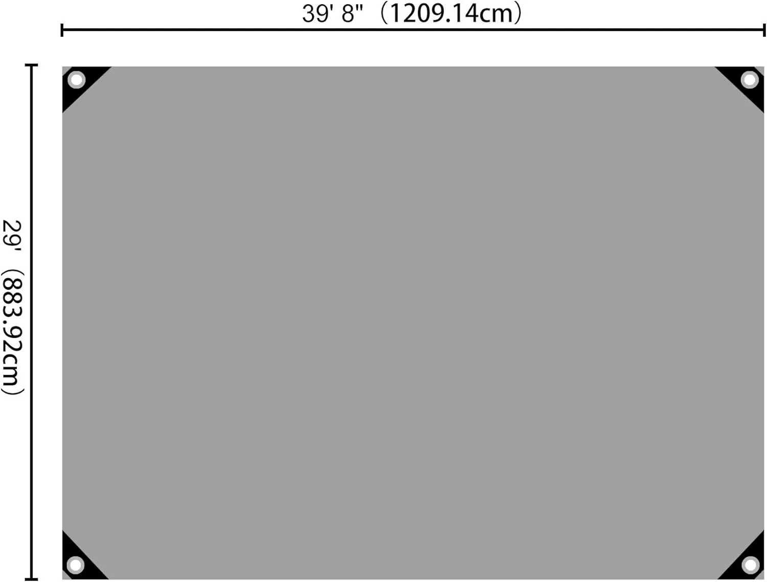 Yescom 30x40FT 14 Mil Heavy Duty Reinforced Poly Tarp Reversible Waterproof Tarpaulin Ground Sheet Cover Reversible Silver Black Tarps