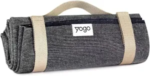 Yogo Ultralight Folding Travel Yoga Mat with Attached Straps, FSC®-Certified Plant Rubber, Sticky Grip, Non-Slip, Best Travel Yoga Mat®
