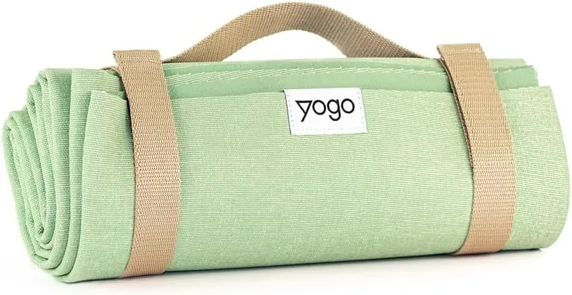 Yogo Ultralight Folding Travel Yoga Mat with Attached Straps, FSC®-Certified Plant Rubber, Sticky Grip, Non-Slip, Best Travel Yoga Mat®