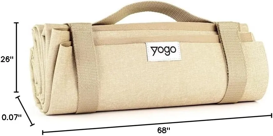 Yogo Ultralight Folding Travel Yoga Mat with Attached Straps, FSC®-Certified Plant Rubber, Sticky Grip, Non-Slip, Best Travel Yoga Mat®