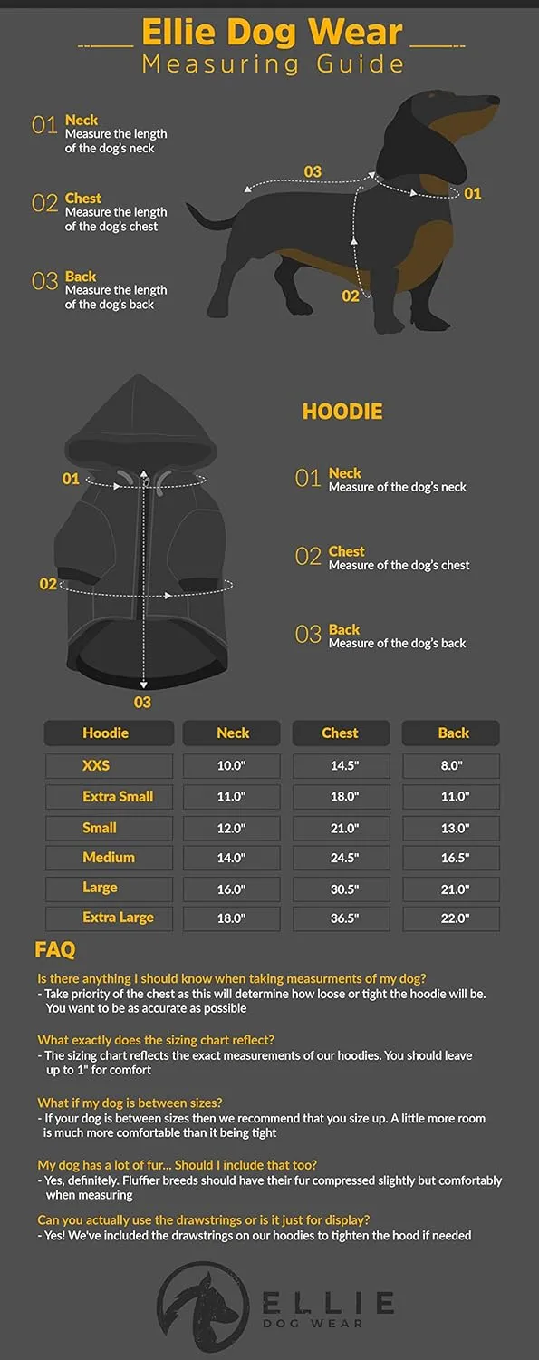 Zip Up Adventure Dog Hoodie with Hook & Loop Pockets and Adjustable Drawstring Hood - XXS to XXL - Multiple Colors - Comfortable & Versatile Dog Hoodies (White, XXS)