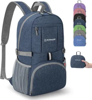 ZOMAKE Lightweight Packable Backpack 25L - Small Foldable Hiking Daypack for Travel - Tear Resistant Day pack for Women Men