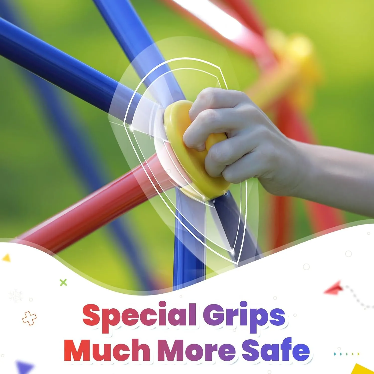 Zupapa New Upgraded Outdoor Geometric Dome Climber with Tent, 1000LBS Weight Capability, 3D Assembly Video, Suitable for 1-6 Kids Climbing Frame (Purple Orange, 10FT)